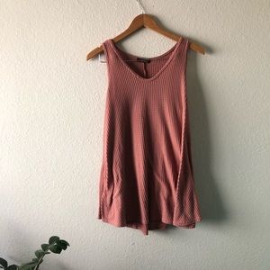 Waffle knit tank top